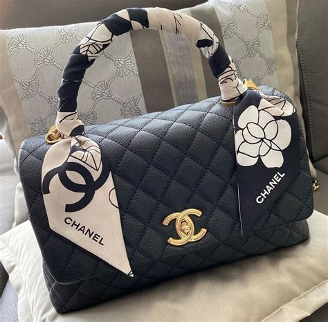 chanel bag handle|chanel handbag with top handle.